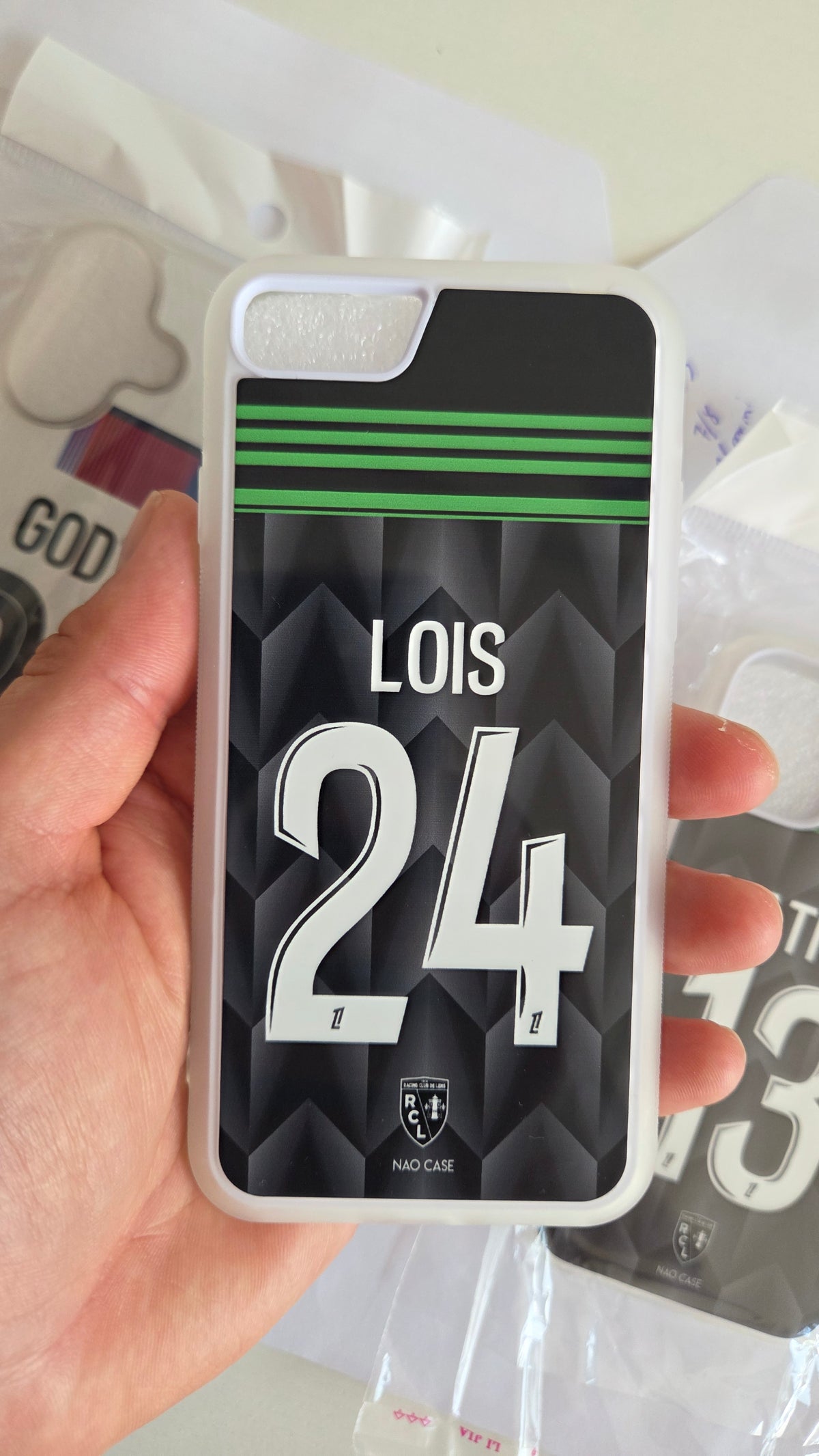 Coque RC Lens Extérieur 2026/27 Personnalisée réellement produite et personnalisée – exemple 3
