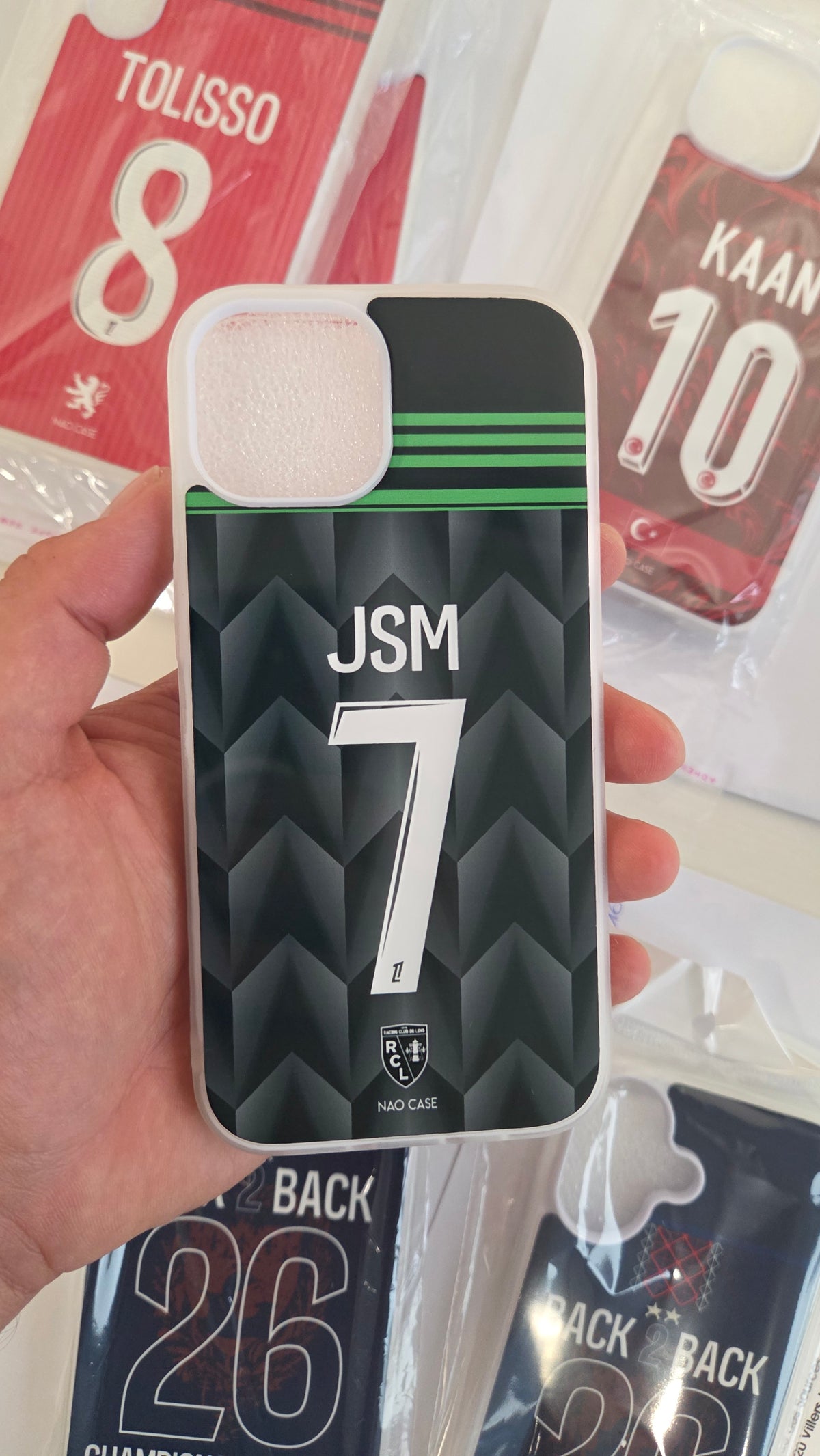 Coque RC Lens Extérieur 2026/27 Personnalisée réellement produite et personnalisée – exemple 4