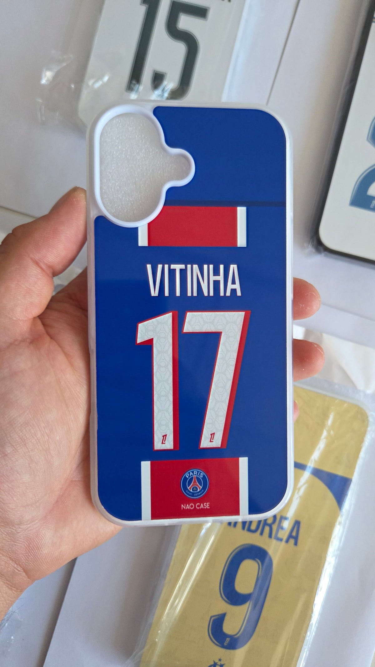 Coque PSG Domicile 2026/27 Personnalisée réellement produite et personnalisée – exemple 2