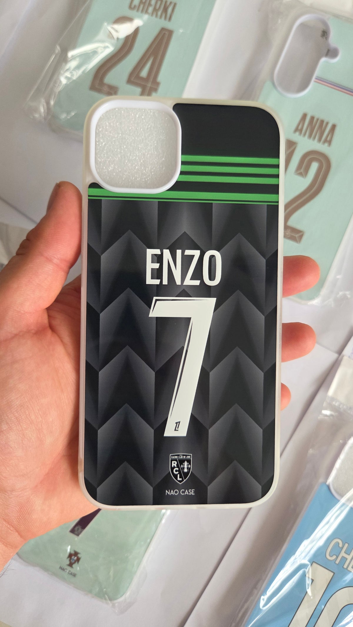 Coque RC Lens Extérieur 2026/27 Personnalisée réellement produite et personnalisée – exemple 6