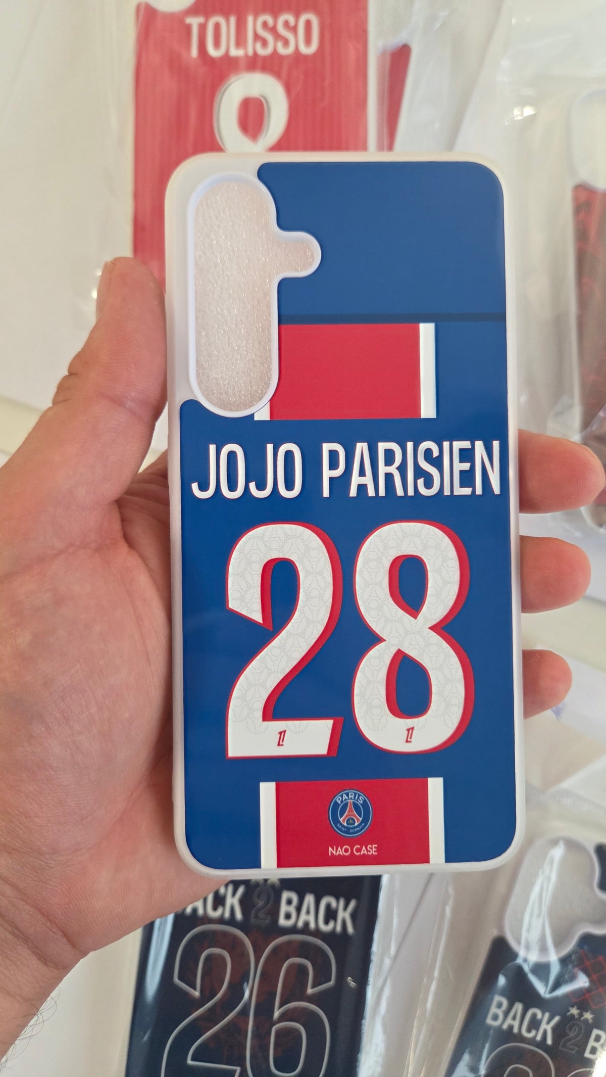 Coque PSG Domicile 2026/27 Personnalisée réellement produite et personnalisée – exemple 3