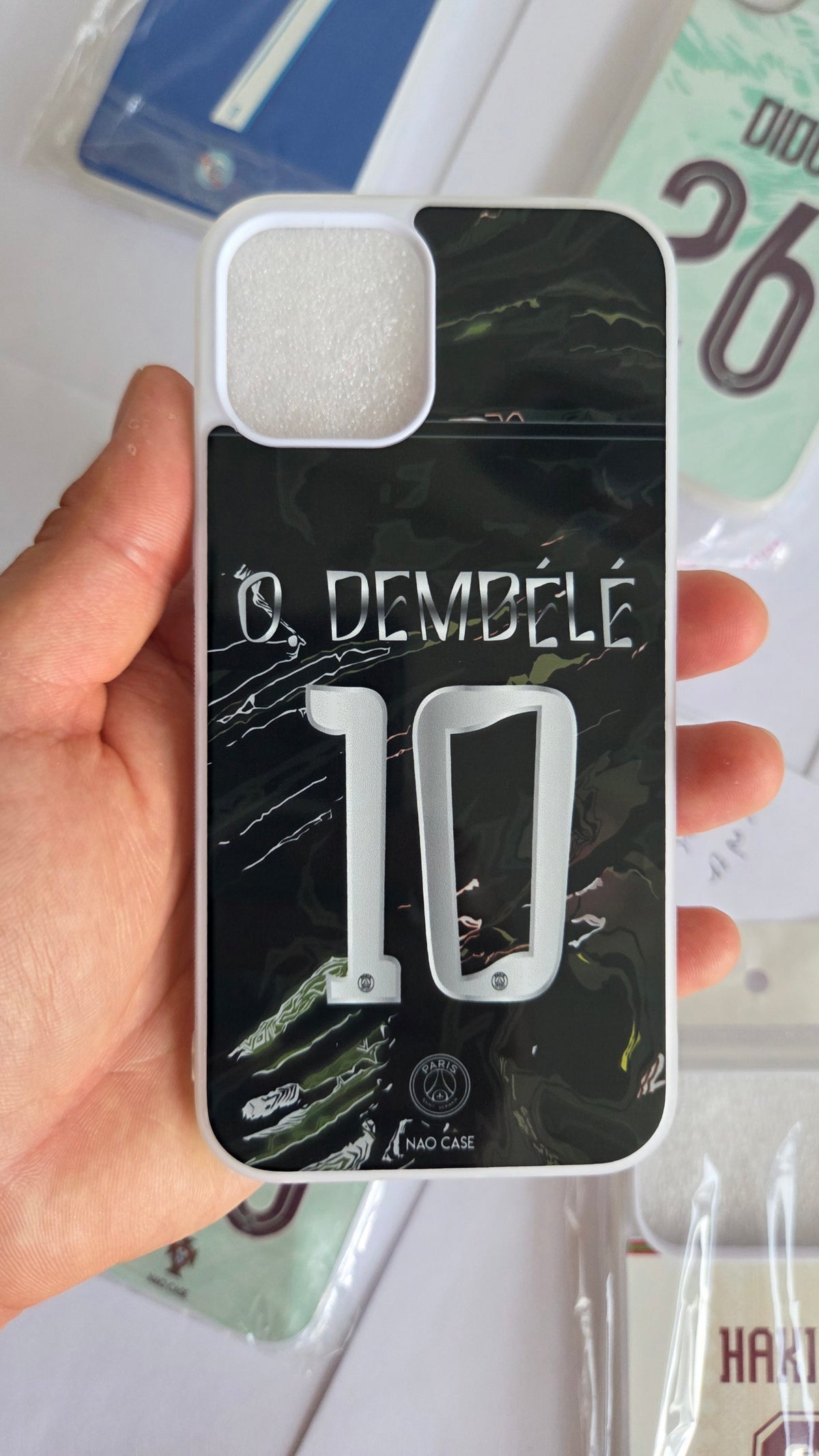 Coque PSG Jordan Night 2025/26 Personnalisée réellement produite et personnalisée – exemple 2