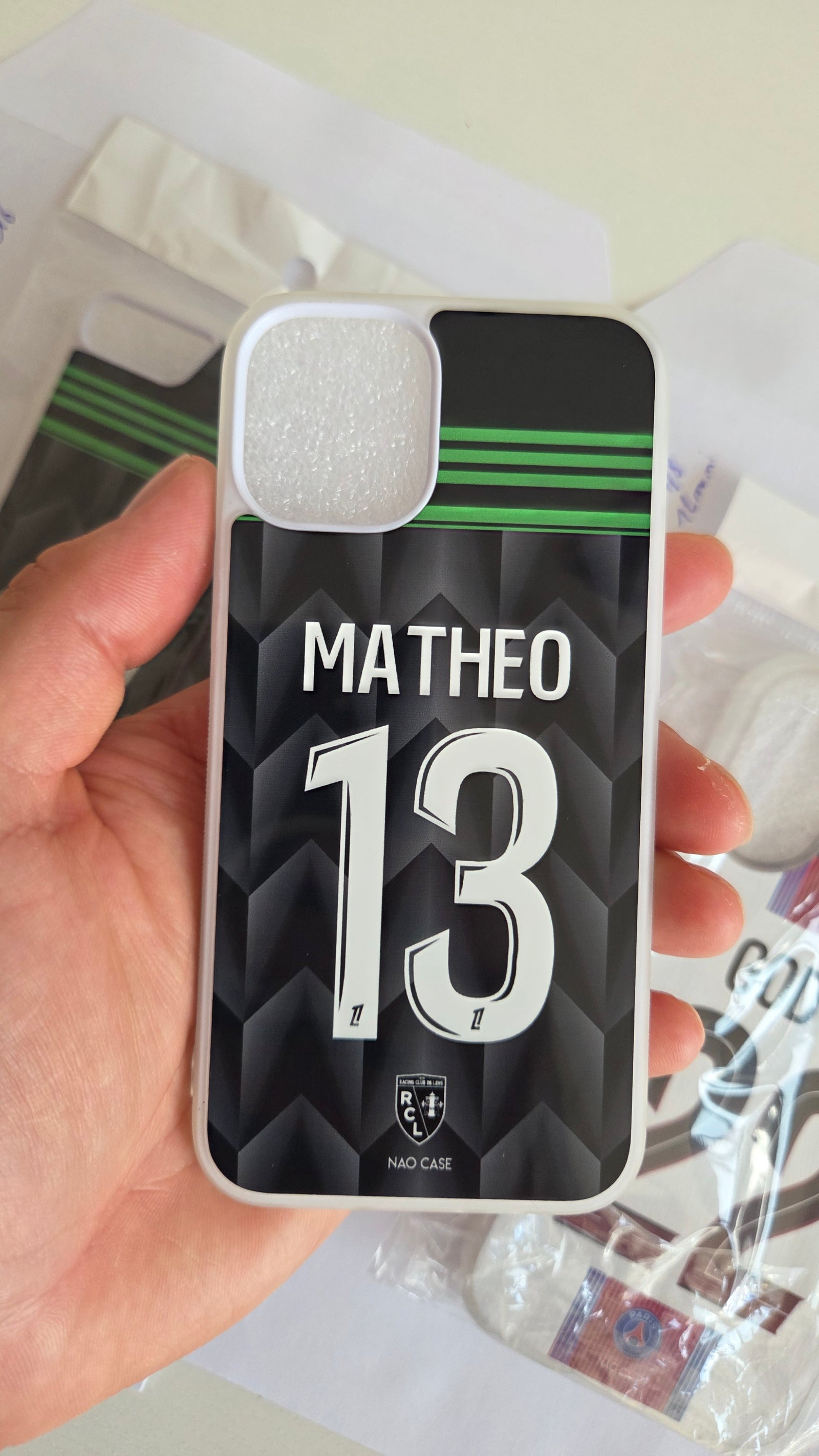 Exemple de coque Ligue 1 réellement produite et personnalisée – 4