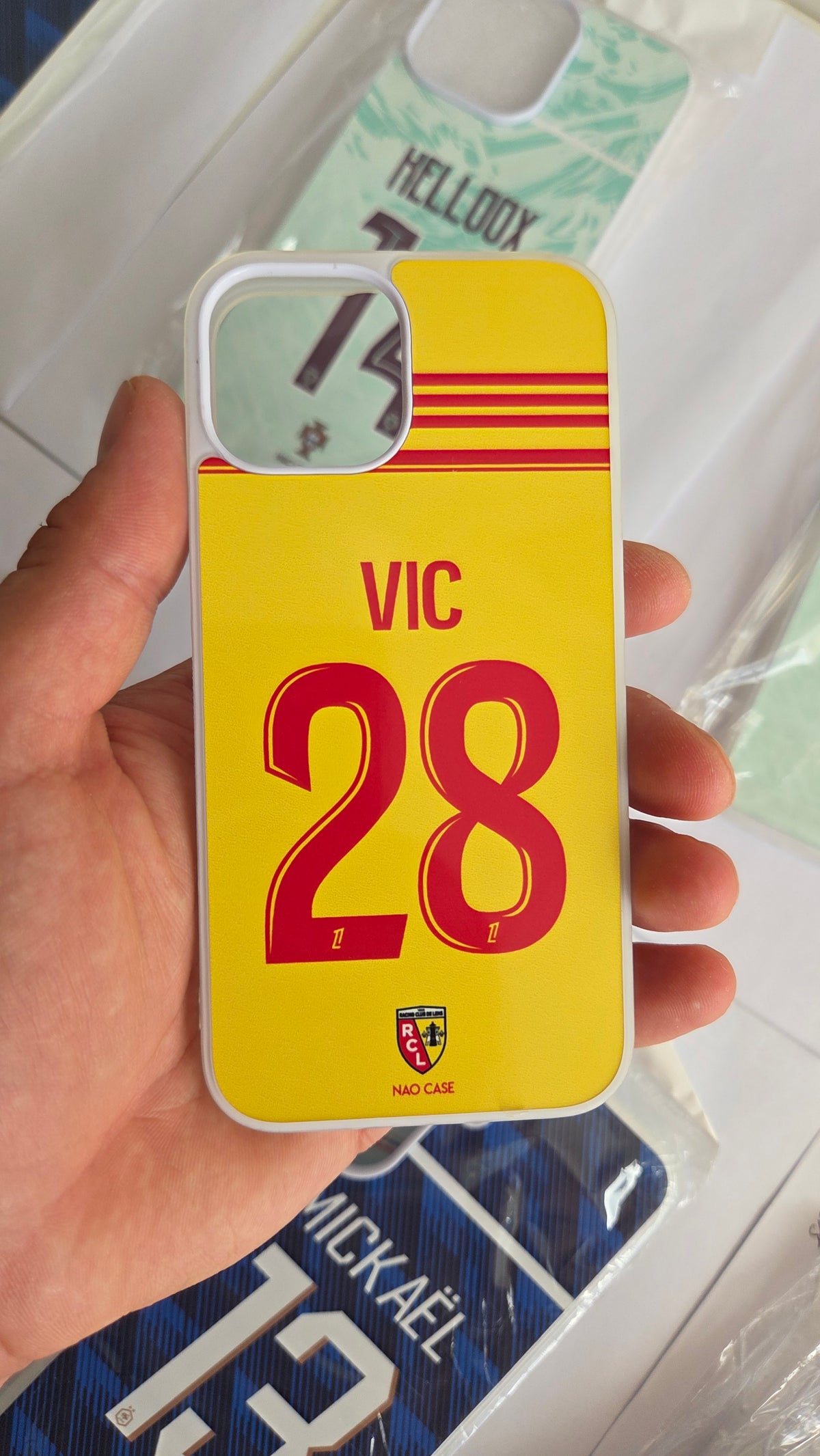 Coque RC Lens Domicile 2026/27 Personnalisée réellement produite et personnalisée – exemple 3