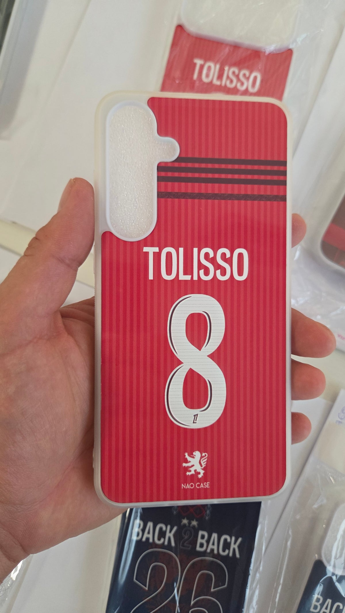 Coque OL Extérieur 2026/27 Personnalisée réellement produite et personnalisée – exemple 5